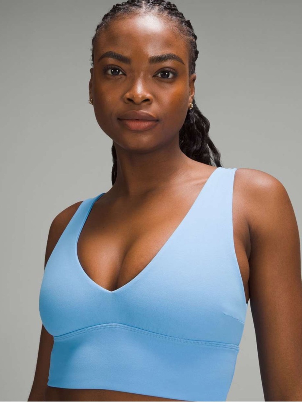 Lululemon Align V-Neck Bra *Light Support, C/D Cup Aero Blue size 6 EUC